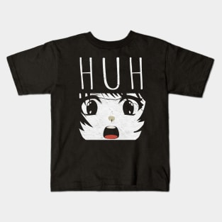 Huh-cat-meme anime Kids T-Shirt